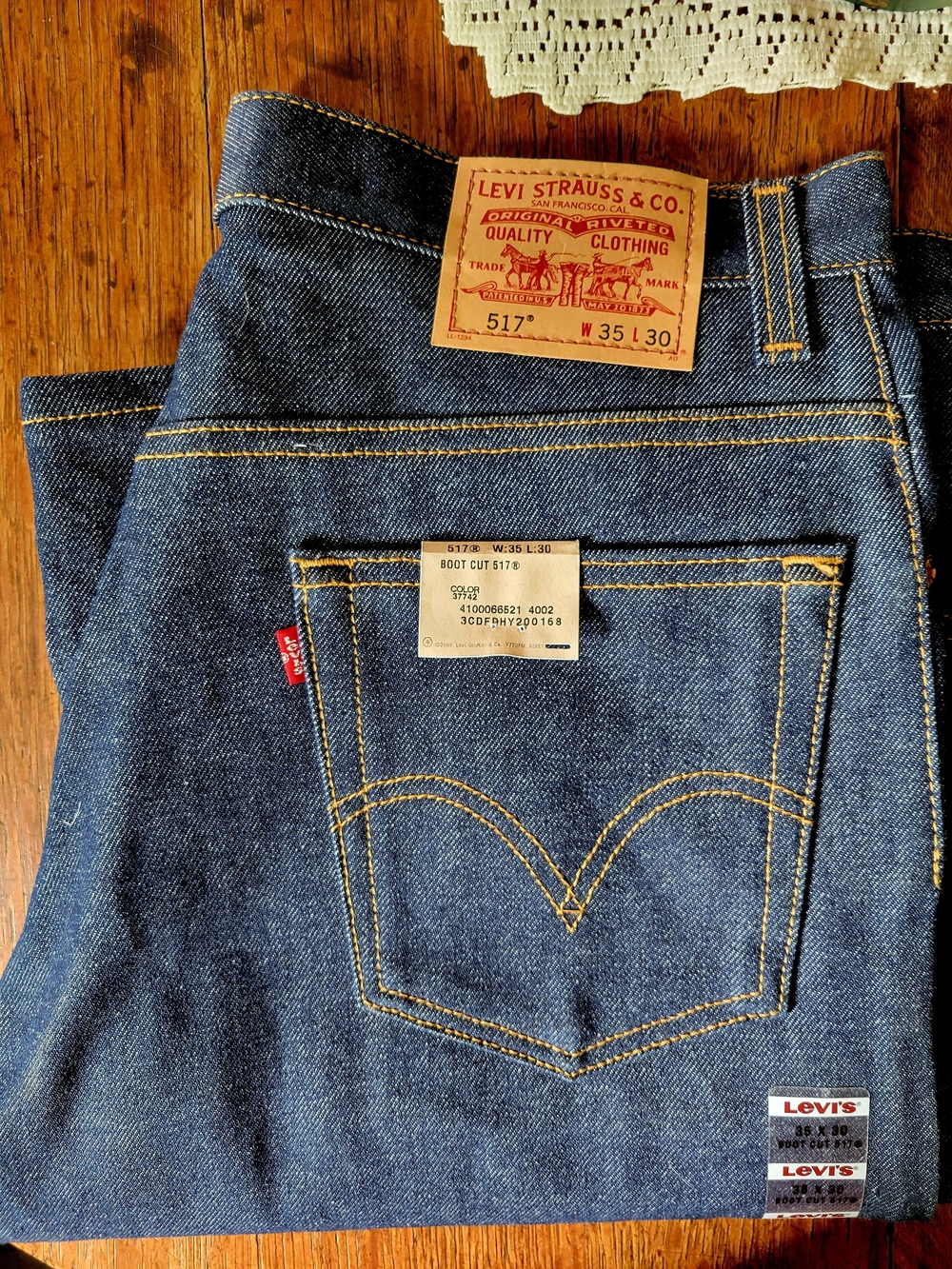 Vintage Deadstock Levi's Dark Blue Bootcut Jeans